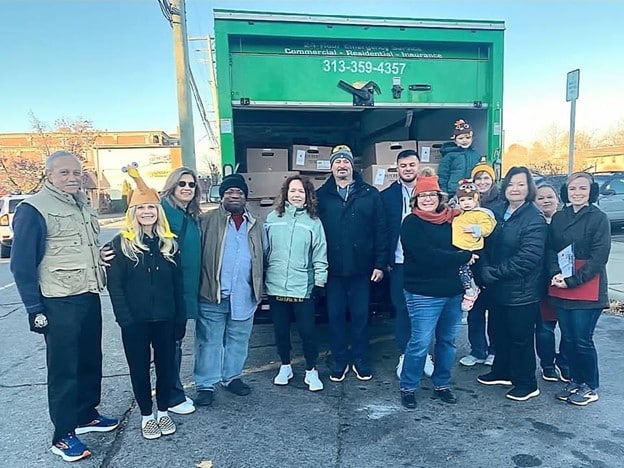 State Rep. Erin Byrnes Dearborn Area Chamber of Commerce turkey giveaway