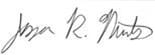 State Rep. Jasper Martus Signature