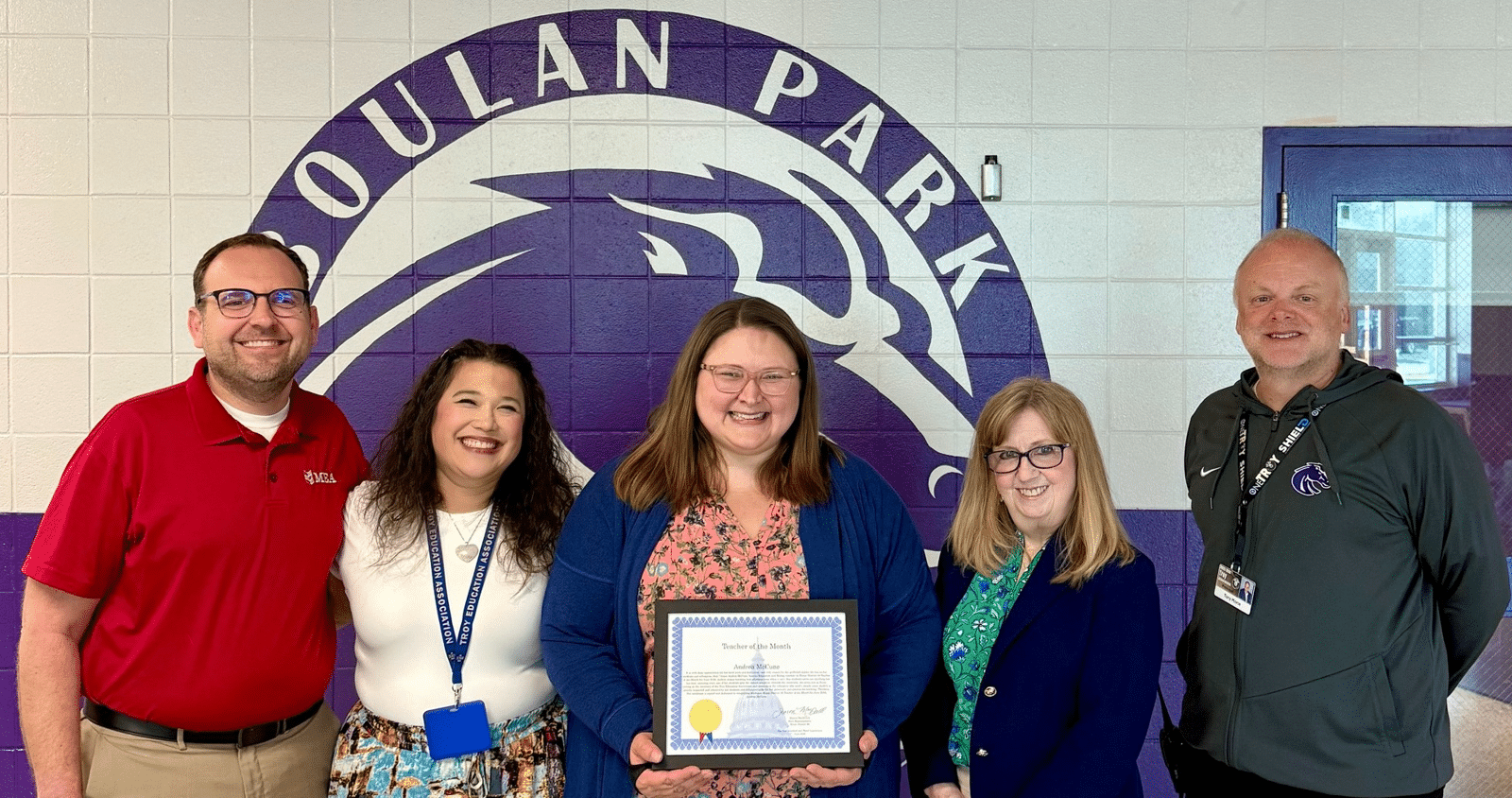 Rep. MacDonell Announces Troy’s Andrea McCune as Teacher of the Month